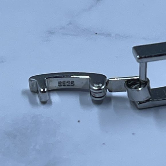 Oval 925 Sterling Silver bangle bracelet - Picture 6 of 6